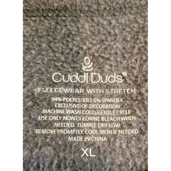 Cuddl Duds Fleecewear Stretch Crew Neck Charcoal Heather Long Sleeve Women XL - Picture 7 of 8